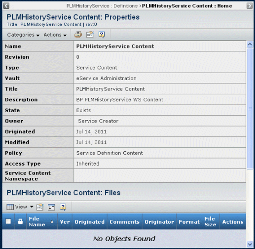 Web Service Definition Properties