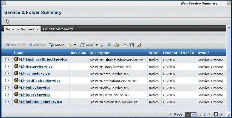Web Service Summary